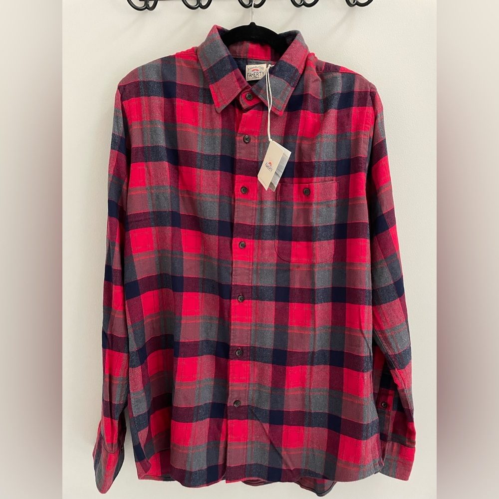 Faherty Red Flannel Shirt, unworn